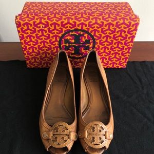 Tory Burch Amanda Demi Low Wedge-Tumbled Shoes